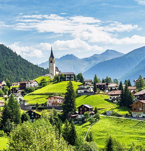 غراوبوندن السويسرية أرض الجمال