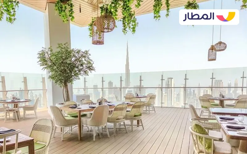 Restaurant SLS Dubai overlooks the Dubai skyline