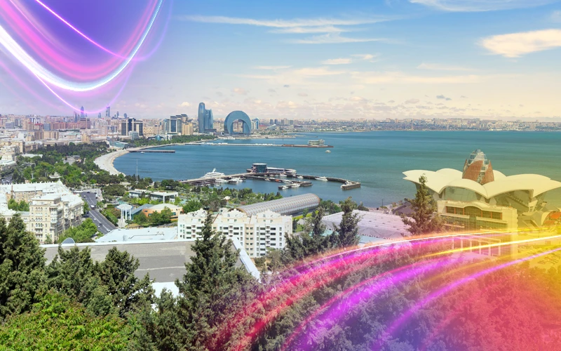 Azerbaijan Baku Between Modern Architecture and the Caspian Sea