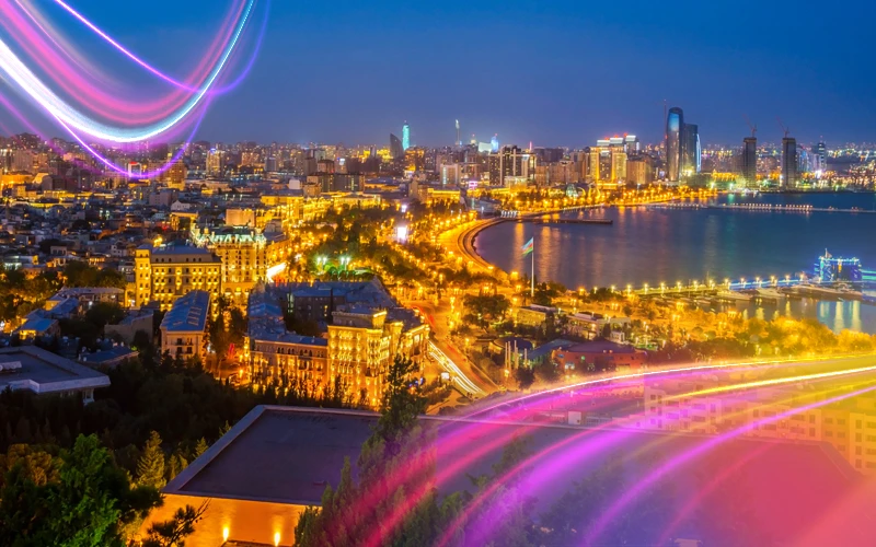 Azerbaijan Baku Between Modern Architecture and the Caspian Sea