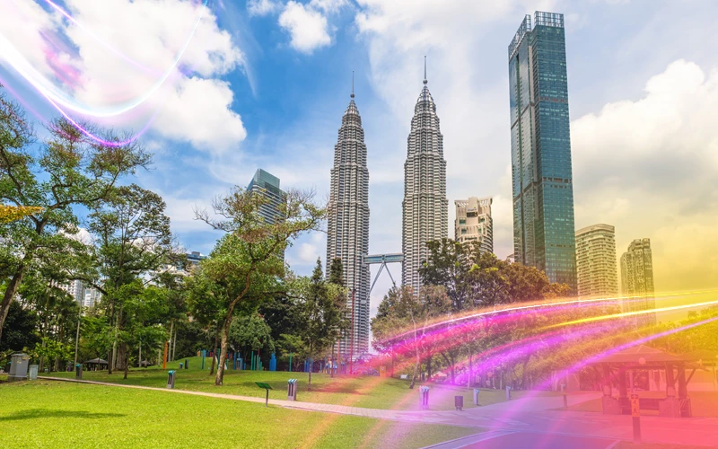 Kuala Lumpur City Centre and the Petronas Twin Towers 1